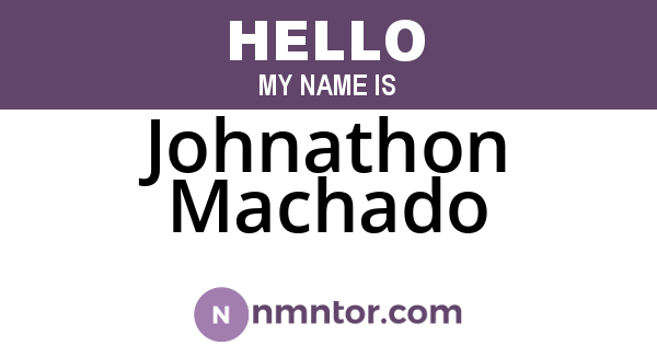 Johnathon Machado