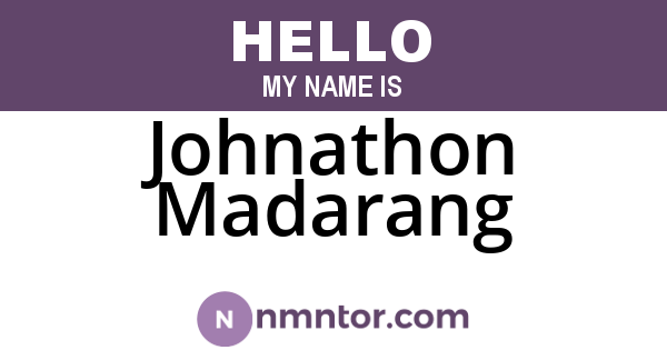 Johnathon Madarang