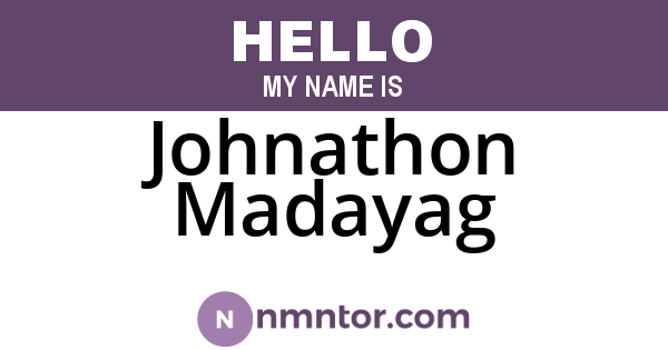 Johnathon Madayag