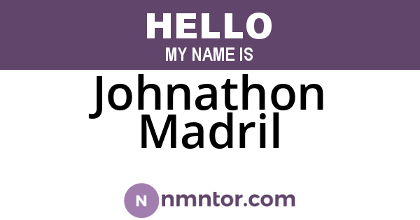 Johnathon Madril