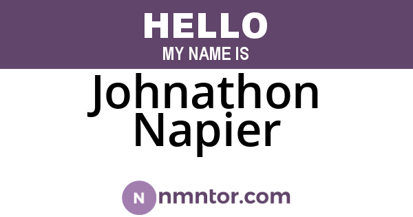 Johnathon Napier