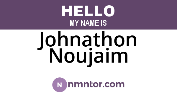 Johnathon Noujaim