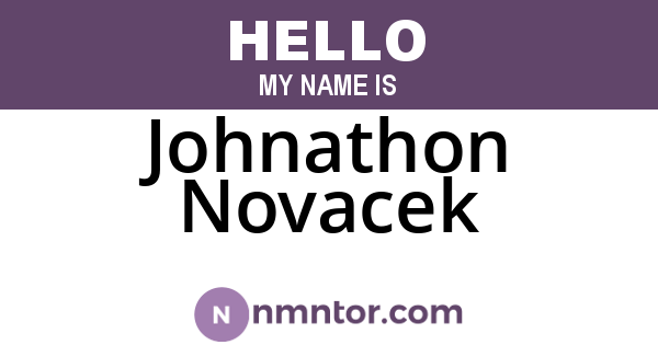 Johnathon Novacek
