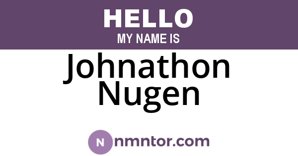 Johnathon Nugen