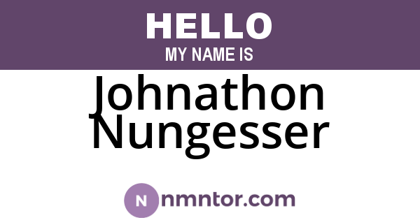 Johnathon Nungesser