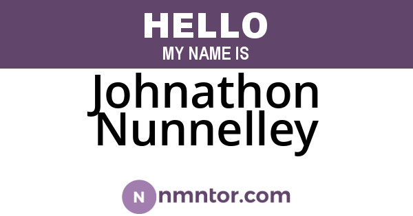Johnathon Nunnelley