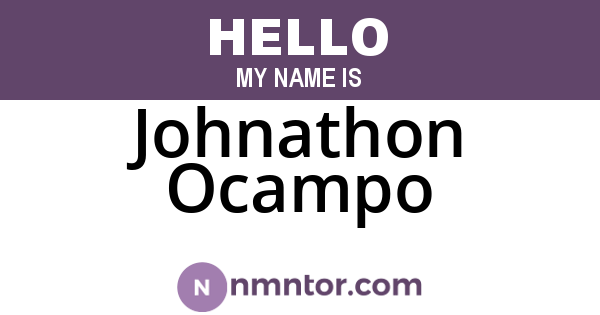 Johnathon Ocampo