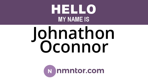 Johnathon Oconnor