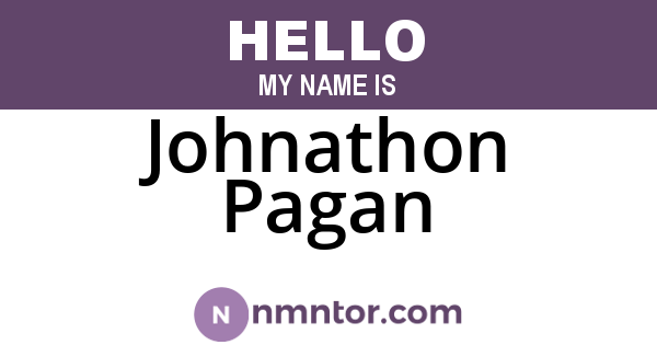 Johnathon Pagan