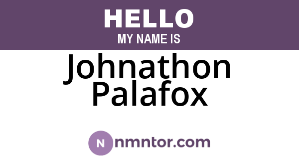 Johnathon Palafox