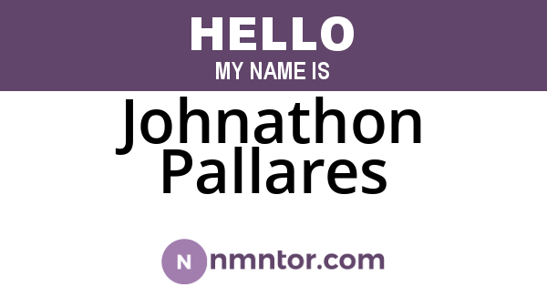 Johnathon Pallares