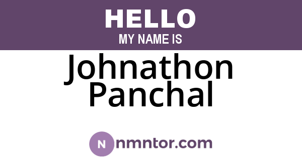 Johnathon Panchal