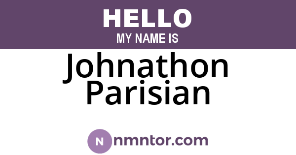 Johnathon Parisian