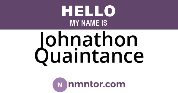 Johnathon Quaintance