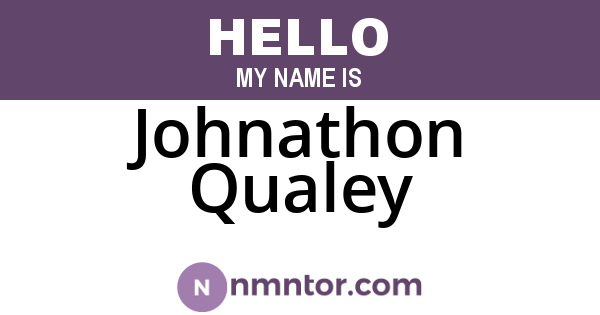 Johnathon Qualey