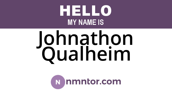 Johnathon Qualheim