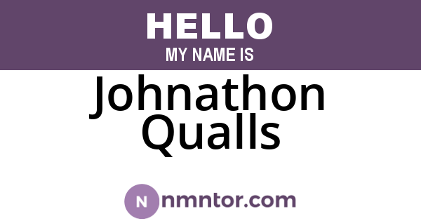 Johnathon Qualls