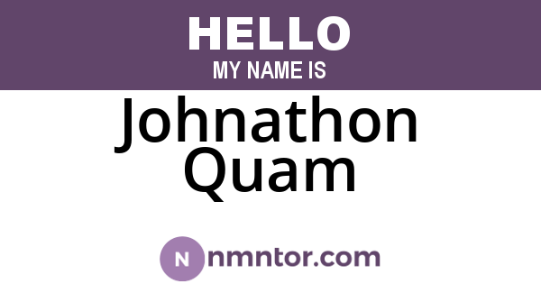 Johnathon Quam