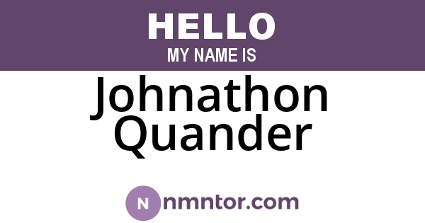 Johnathon Quander