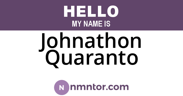 Johnathon Quaranto