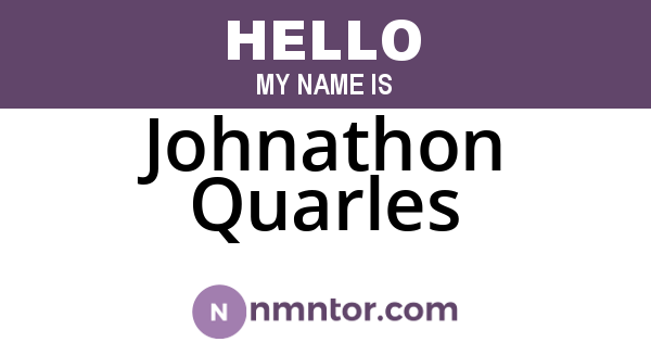 Johnathon Quarles