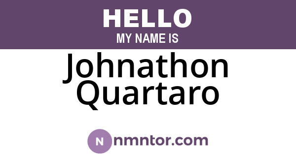 Johnathon Quartaro