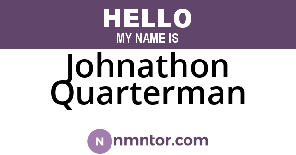 Johnathon Quarterman