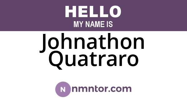 Johnathon Quatraro