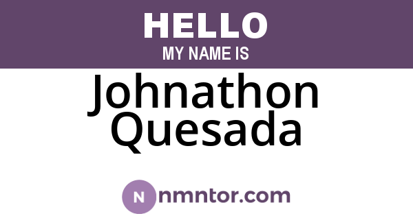 Johnathon Quesada