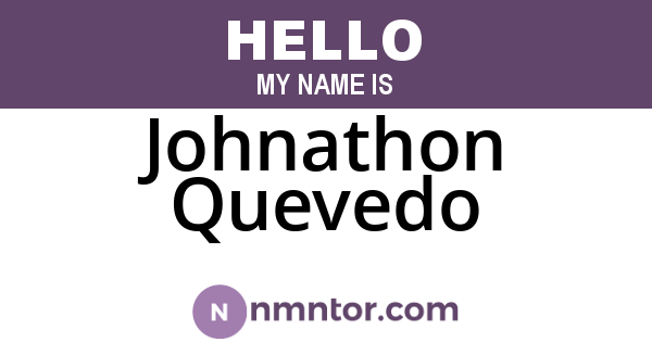 Johnathon Quevedo