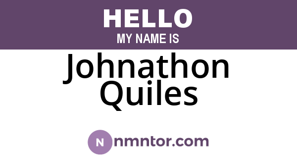 Johnathon Quiles
