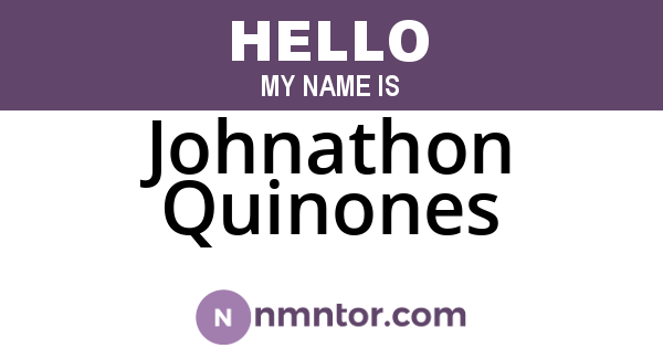 Johnathon Quinones