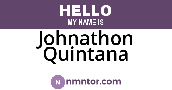 Johnathon Quintana