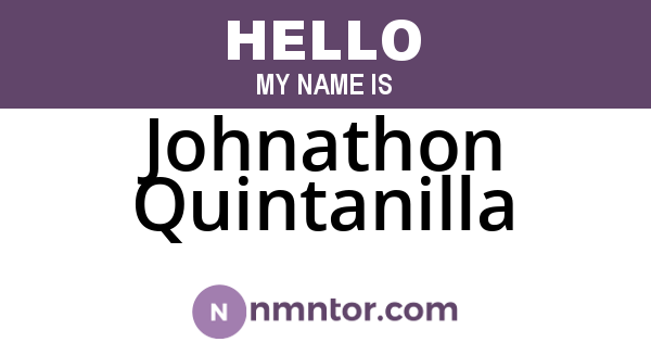Johnathon Quintanilla