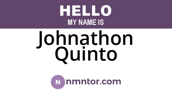 Johnathon Quinto