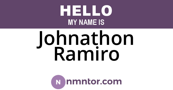 Johnathon Ramiro