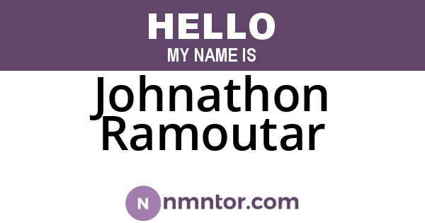 Johnathon Ramoutar