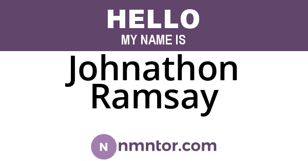 Johnathon Ramsay