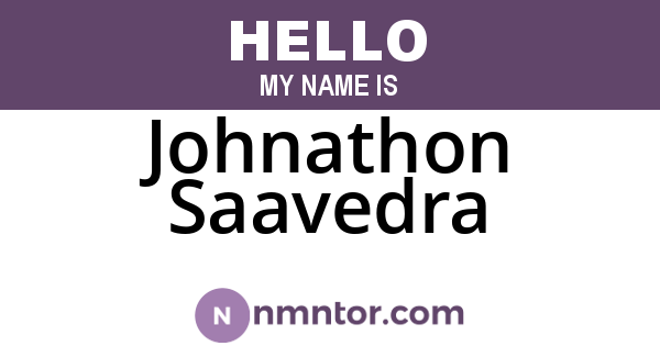 Johnathon Saavedra