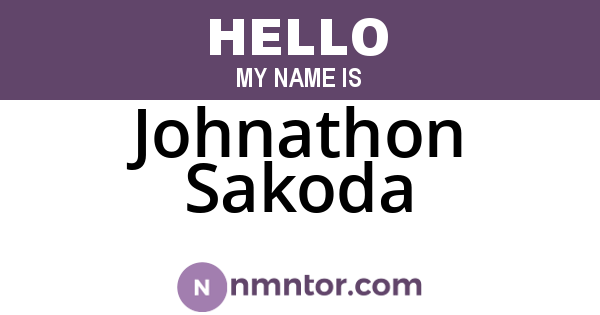 Johnathon Sakoda