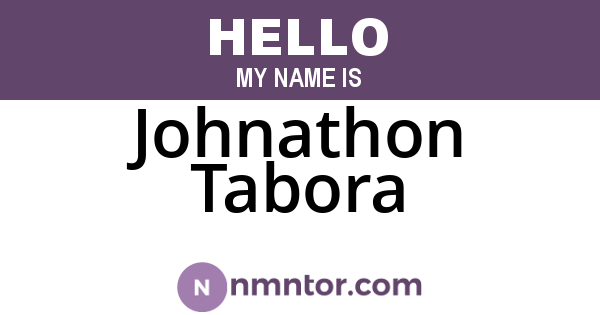 Johnathon Tabora
