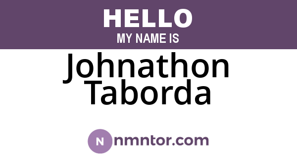 Johnathon Taborda