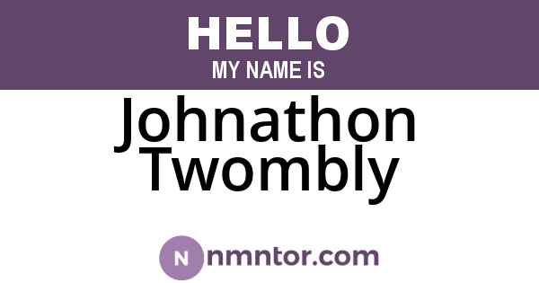 Johnathon Twombly