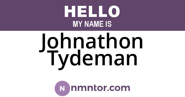 Johnathon Tydeman