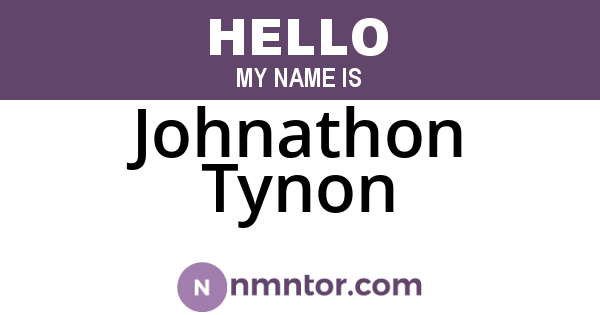 Johnathon Tynon