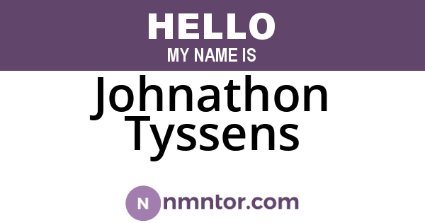 Johnathon Tyssens