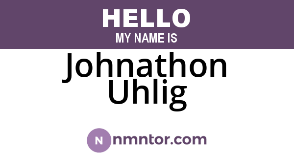 Johnathon Uhlig