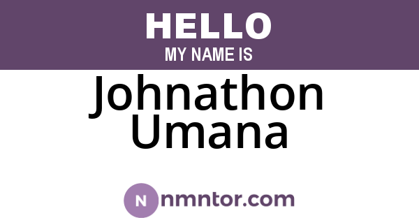 Johnathon Umana