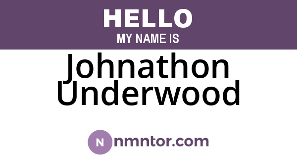 Johnathon Underwood