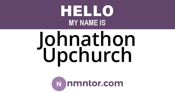 Johnathon Upchurch